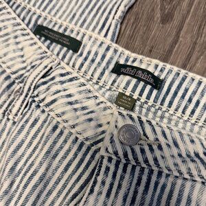 Wild Fable Men's White and Blue Patterned Jeans